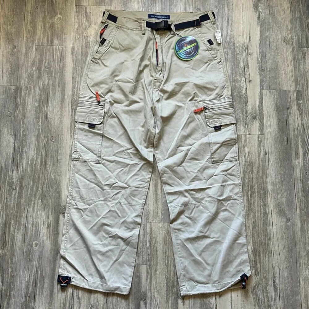 Vintage Y2K Decibel Baggy Wide Leg Utility Cargo Pants Size 36x30